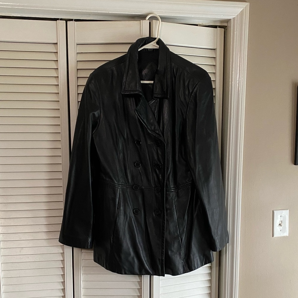 Jacqueline Ferrar Leather Coat SZ LG‎